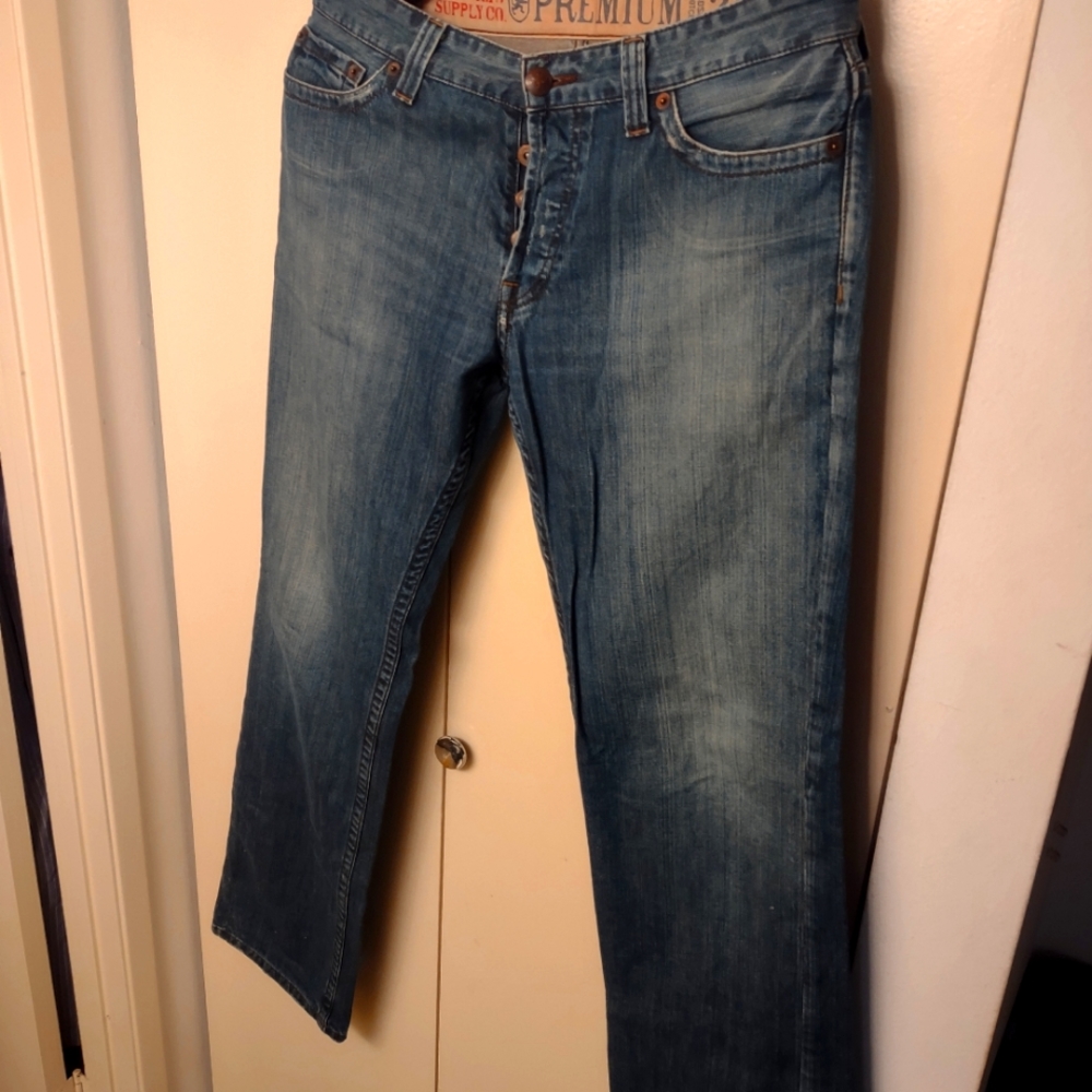 Mossimo Denim jeans, medium wash/fade, 34x34